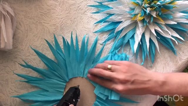 Астра из гофрированной бумаги Быстрый МК
