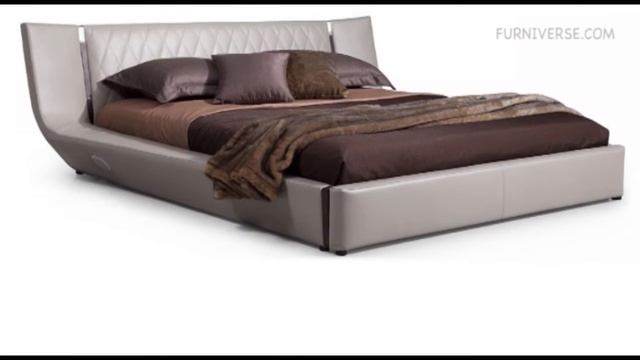 Denmark Contemporary Leatherette Bed w iPhone Music Dock & Speakers смотреть онлайн