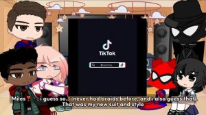 Spiderman Across The Spider-Verse REACTS TO TIKTOK VIDEOS! miles morales (Compilation // Gacha Reac