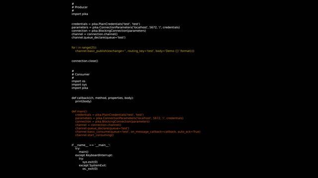 Python: очереди на RabbitMQ