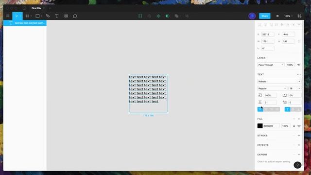 3.3.6.1.0. Figma. Свойства текста в программе Фигма смотреть онлайн