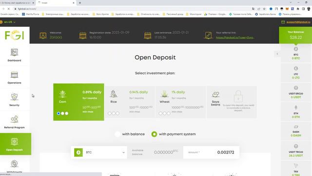 Fglobali  инвестиционный проект Платит ли он сейчас или нет! Узнаем сегодня в ролике?