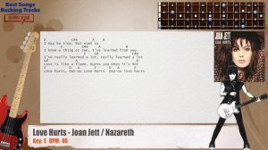 🎻 Love Hurts - Joan Jett / Nazareth Bass Backing Track with chords and lyrics