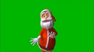 Футаж Дед Мороз танцует на зелёном фоне - хромакей [4]