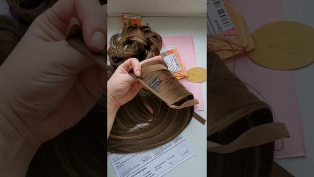 Хвост на ленте 50см,накладная чёлка и резинка из волос в мелированном оттенке смотреть онлайн