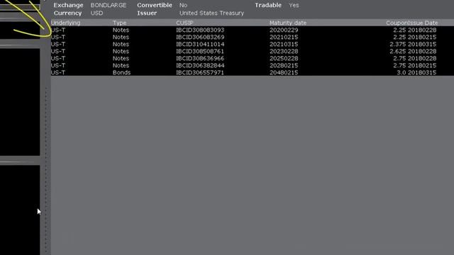 Государственные облигации. Облигации  в Interactive Brokers. TWS Ч1