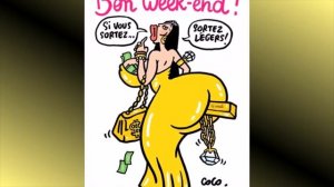 Бриллианты в ягодицах: Charlie Hebdo карикатура на Ким Кардашян