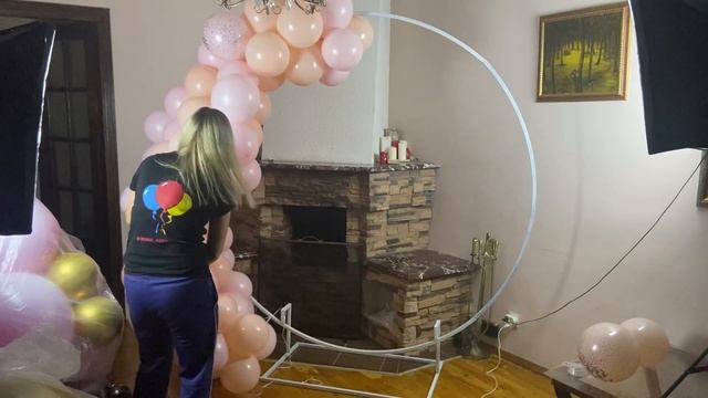 Фотозона разнокалиберная на круглом каркасе смотреть онлайн