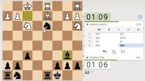 Центральный дебют (Central game). Редкий вариант за черных. 1.e4 e5 2.d4 Фh4