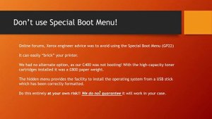 Fix Xerox C400DN colour printer after firmware upgrade failure (Error 041-500)
