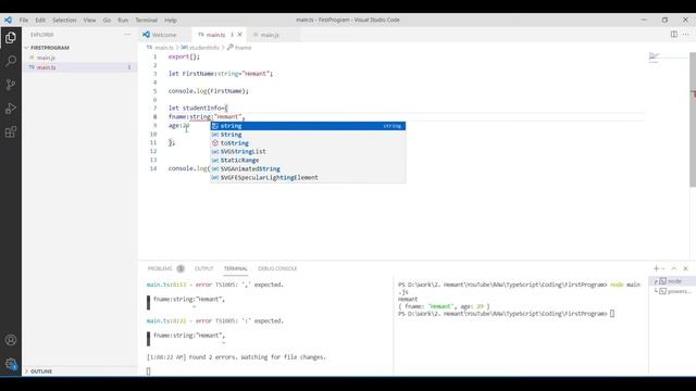 TypeScript | #8 TypeScript Explicit Types | Step by Step Tutorial for TypeScript