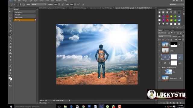 Free photoshop action sky Replace One click photo sky Replace in photoshop tutorial смотреть онлайн
