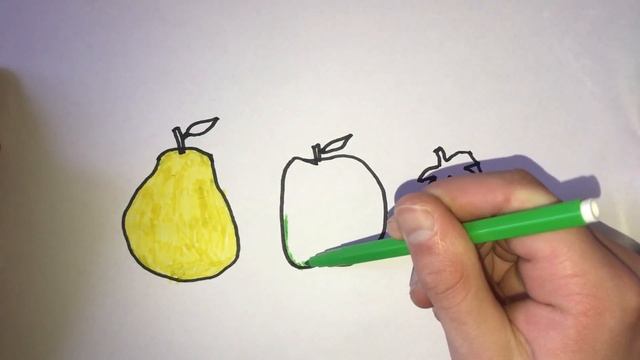 Drawing fruits for children | Bolalar uchun mevalarni chizish | Рисование фрукты для детей смотреть онлайн