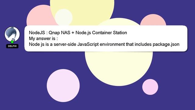 NodeJS : Qnap NAS + Node.js Container Station