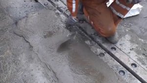 Омоноличивание деформационного шва материалом MasterEmaco T 1400 FR