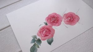 Watercolor Rose Bouquet with Banner | Shelliegraphy Art | 10k Milestone on Instagram