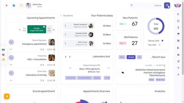 Medical Dashboard UI UX Bootstrap Admin Templates with RTL Theme смотреть онлайн