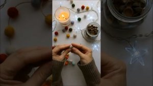 Осенняя/ Новогодняя гирлянда. Гирлянда из шляпок желудей. Мастер-класс.