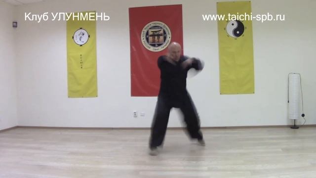 Тайцзицюань. Медленное исполнение формы и выбросы силы. С 17 по 29 шаг формы чэнь. Алексей Сощенко.