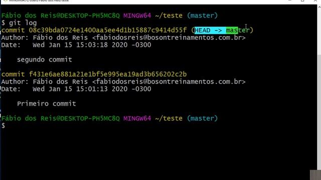 Curso de git - Histórico e Versões com comandos git log e git show - 07 смотреть онлайн