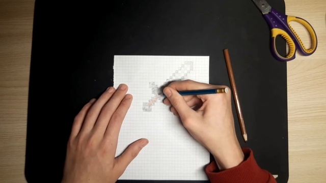 Как нарисовать железный меч Minecraft смотреть онлайн