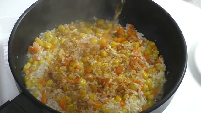 Рис с овощами или Ризотто с овощами//Как приготовить рассыпчатый вкусный рис с овощами и кукурузой