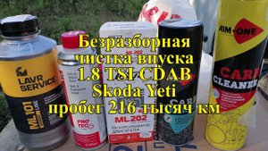 Безразборная чистка впускного коллектора и клапанов двигателя 1.8 TSI CDAB (Skoda Yeti)