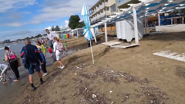 АНАПА после ПОТОПА. Центральный ПЛЯЖ смыло в Море..! смотреть онлайн