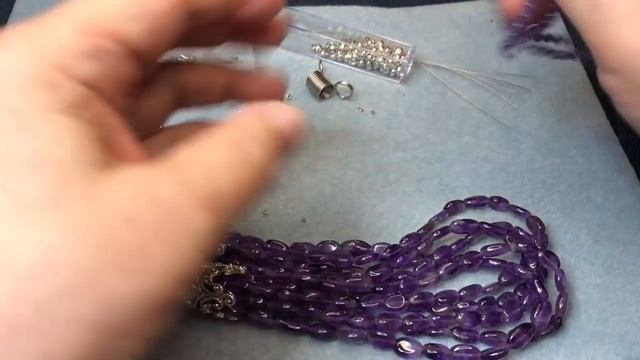 Многорядные бусы для Эвсият. Хризопраз. Аметист. Жемчуг. смотреть онлайн