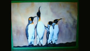 Как нарисовать пингвинов акварелью