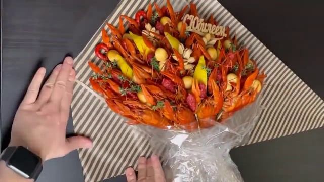 Букет из раков своими руками. Подарок мужчине на 23 февраля.