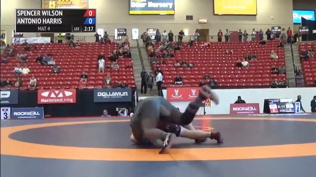98 kg R1 - Spencer Wilson (SUWC) vs Antonio Harris (Navy) смотреть онлайн