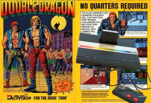 Игра Double Dragon на Atari7800. 8 bit Реакция. Олдскульный двойной дракон.