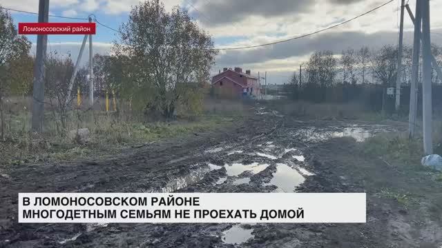 В Ломоносовском районе многодетным семьям не проехать домой