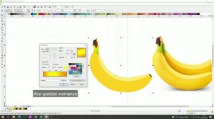 Tutorial Menggunakan Aplikasi CorelDraw X7 || Membuat Vektor Banana #CorelDrawX7 #Vektor Buah Pisan