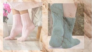 Женские носки с аранами и ажуром - идеи для вдохновения.