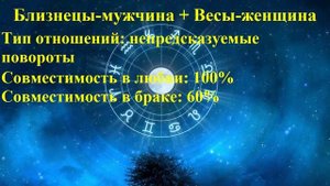 Совместимость Близнецы-мужчина и Весы-женщина