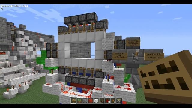 Minecraft: 4x4 Piston Door Schematic Included