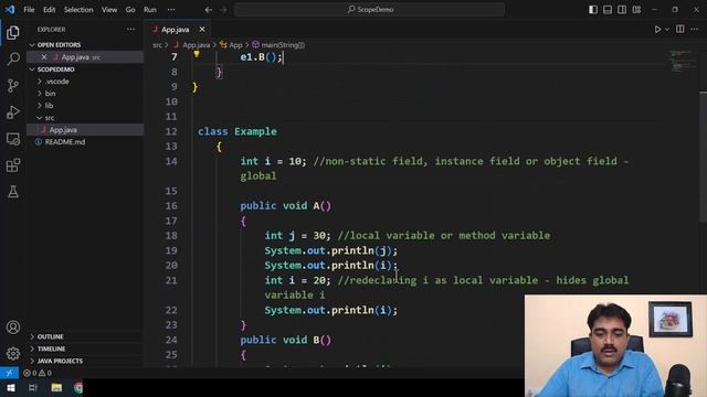 (Tamil) 56 Scope of a Variable  - Demo in C# and Java