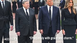 Barron Trump Joins Donald Trump At Funeral For Melania Trump's Mother