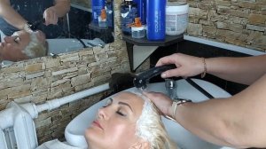 ТОНИРОВКА БЛОНДА НА КОРОТКИХ ОСВЕТЛЕННЫХ ВОЛОСАХ