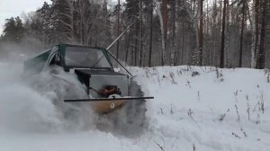 Вездеход Пассо: разгон, скоростная езда по снежной целине