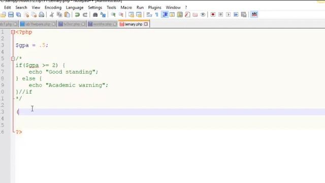 Ternary Operator in PHP