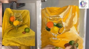 Урок 2 , натюрморт гуашью, первый этап.