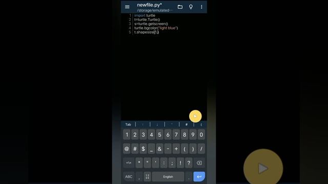 Python class-6/How to change pensize in python using phone