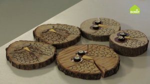 Шары-совы из деревянных спилов