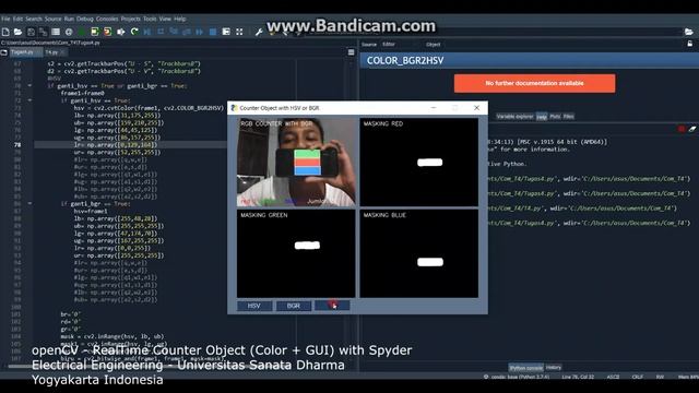 OpenCV - Real Time Counter Object (Colors with GUI) with Spyder смотреть онлайн