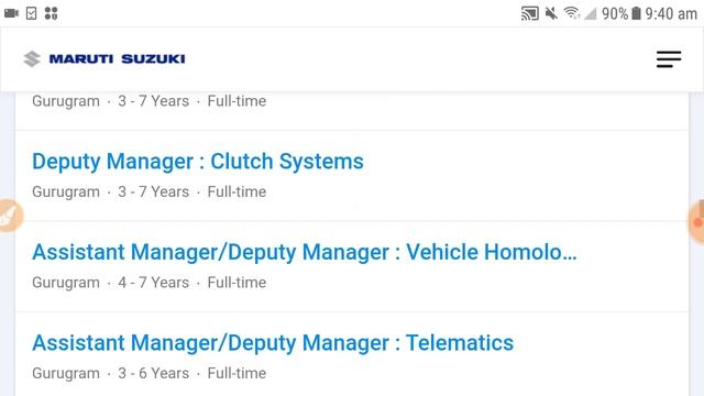 Maruti Suzuki job vacancy 2021, private jobs vacancy 2021, new jobs kolkata vacancy 2021
