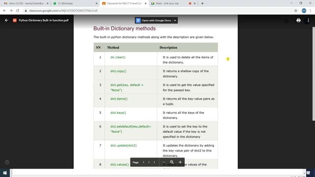 Python Dictionary Function | Learn python | python tutorials
