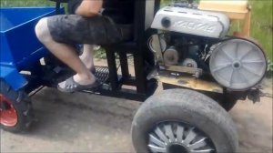 ктз реально прет!!! 1,5 тонны легко!!! Что творит минитрактор. Мастерская КТЗ.